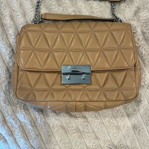 Michael Kors Brown Quilted Shoulder Bag